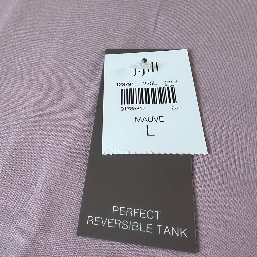 NWT J Jill reversible tank top in dark mauve size large - Picture 2 of 6